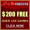 Play slots at Ruby Fortune Casino and get $200 free!!