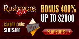 Rushmore Online Casino - Get $888 Free Bonus